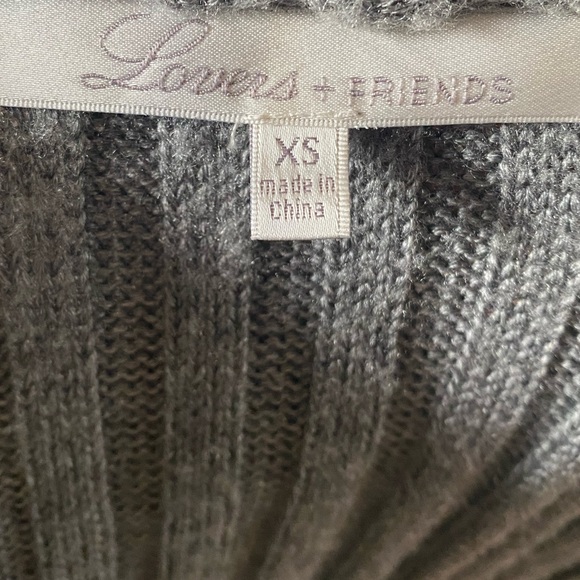 Lovers + Friends Long Gray Ribbed Duster Cardigan Sweater - Picture 8 of 8